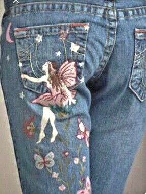 🧚♀️✨ TRUE RELIGION FAIRYCORE Y2K VINTAGE JEANS — EXTREMELY RARE Size 27